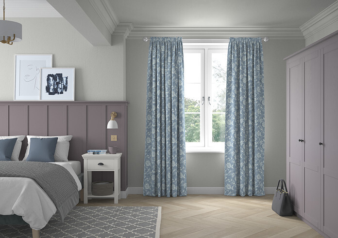 Bird Garden, Denim - Made to Measure Curtains - Image 5